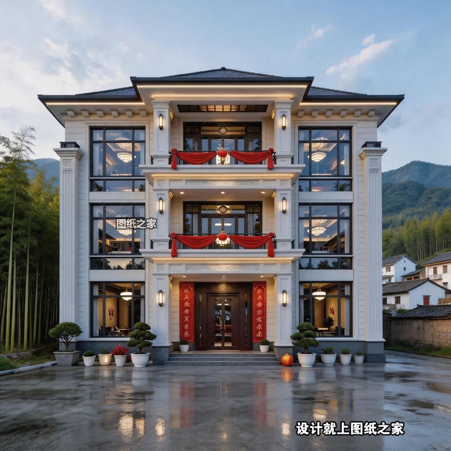 乡下自建小院别墅，烟火小院太治愈 - 别墅设计效果图